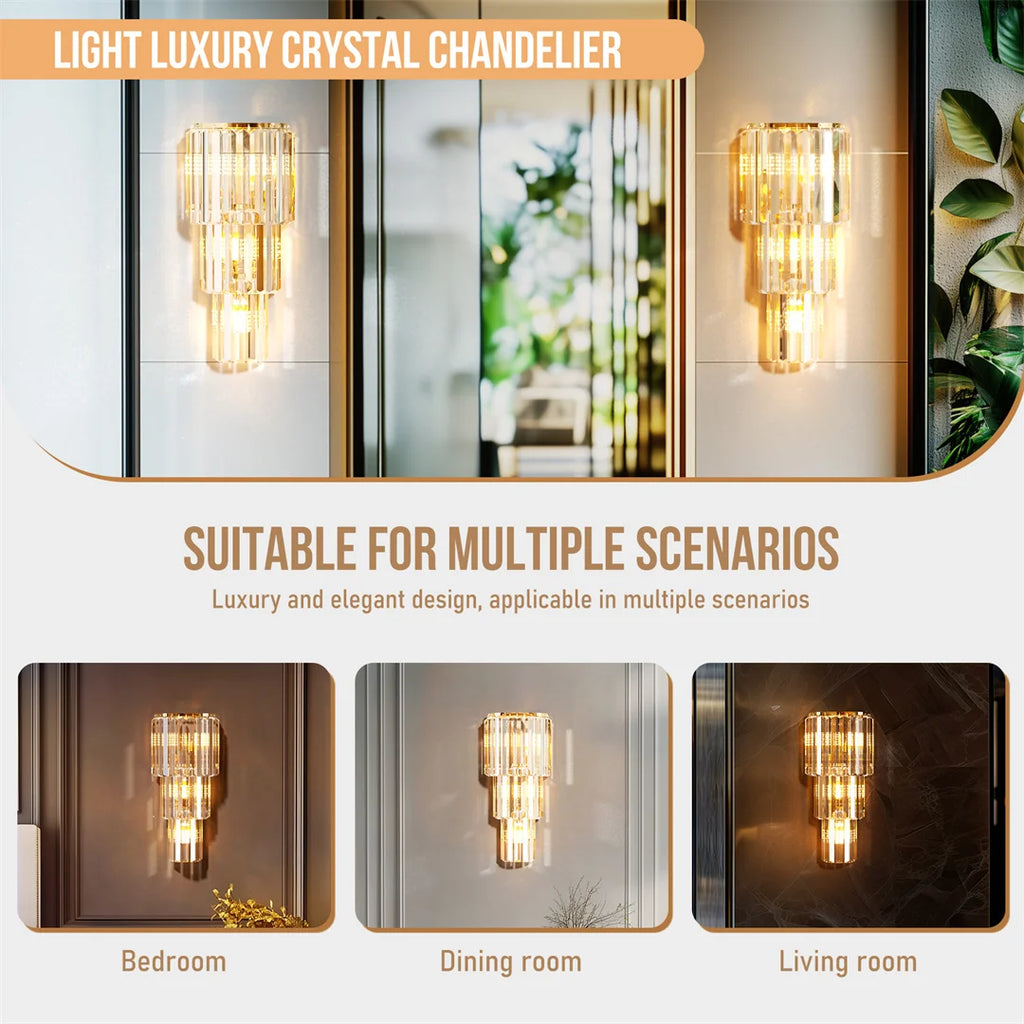 Luxurious Crystals Sconces for Wall