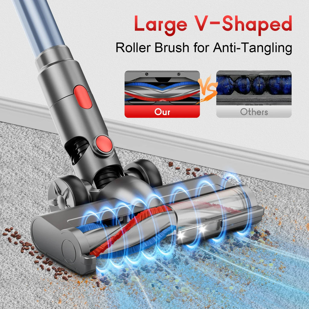 Powerful Cordless Vacuum Cleaner 78KPA 45Min Lightweight Stick Vacuum