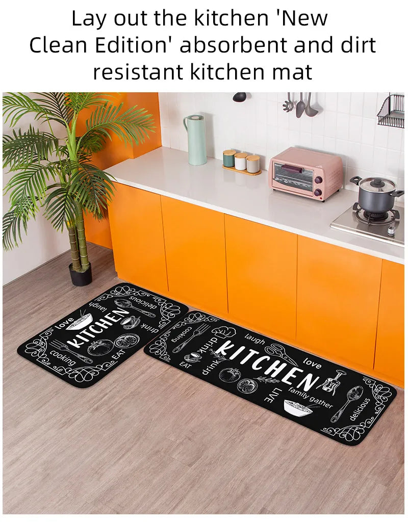 Cozy Kitchen carpet washable, non-slip, absorbent floor mat assorted sizes