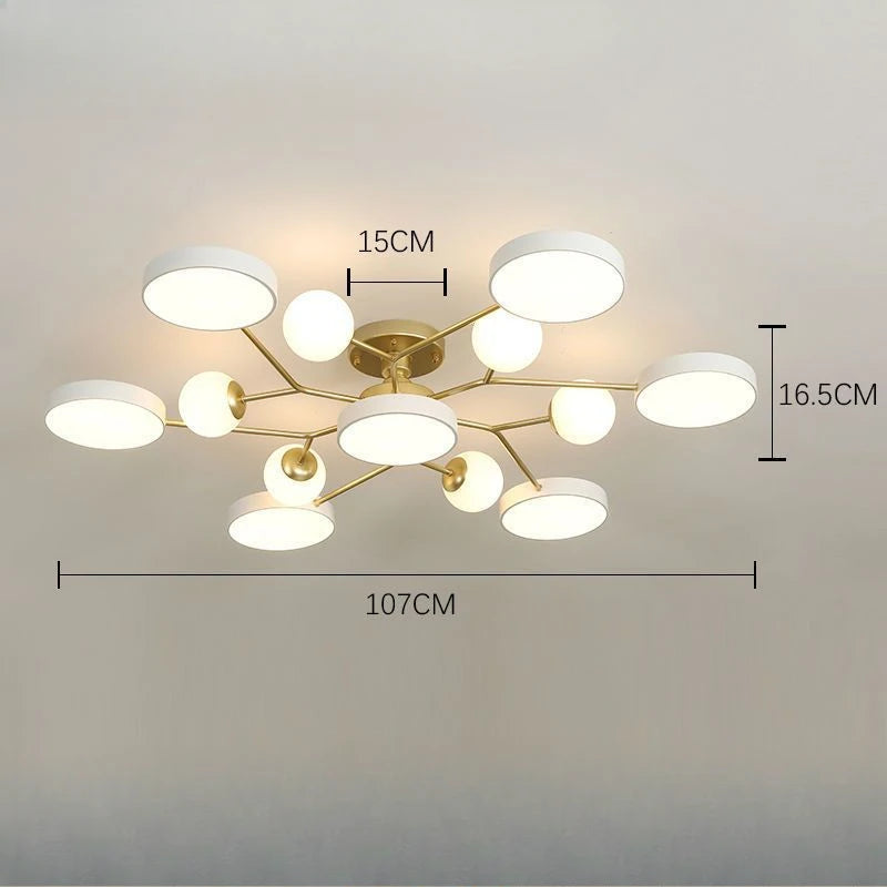 Nordic Ceiling Light Glass Ball LED Chandelier