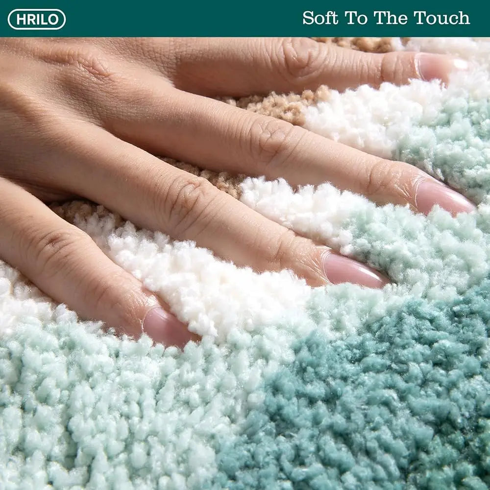 Microfiber Bathroom Rugs, Absorbent Soft Shaggy Carpet