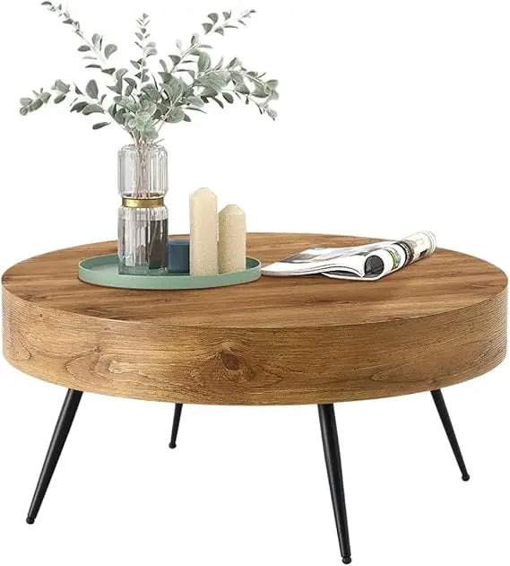 Beautiful Round Coffee Table for Living Room, with Storage