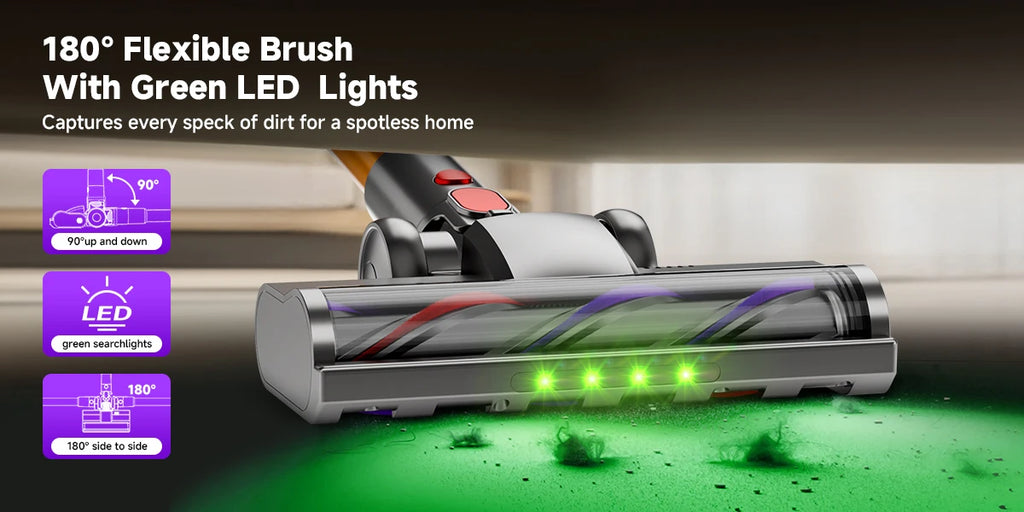 Powerful Cordless Vacuum Cleaner LED Display 45Mins Self Standing