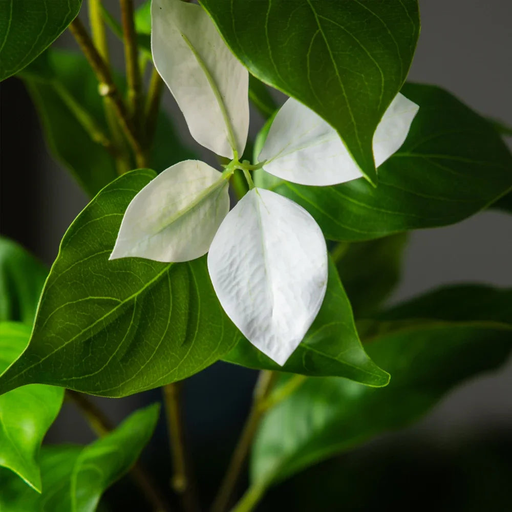 Large Artificial Ficus Tree Fake Magnolia Plants Branch Tall Banyan Tree Rubber