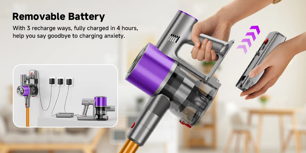 Powerful Cordless Vacuum Cleaner LED Display 45Mins Self Standing