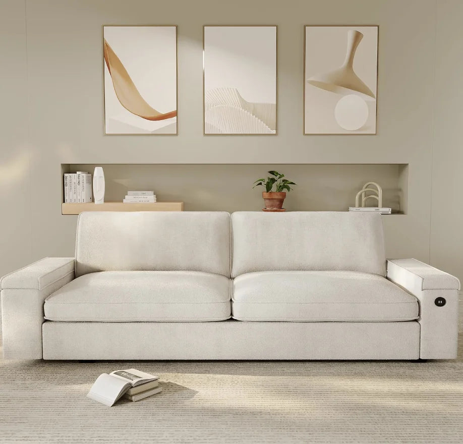Modern Sofas  for Living Room, Extra Deep Seats, Oversized Loveseat Sofa