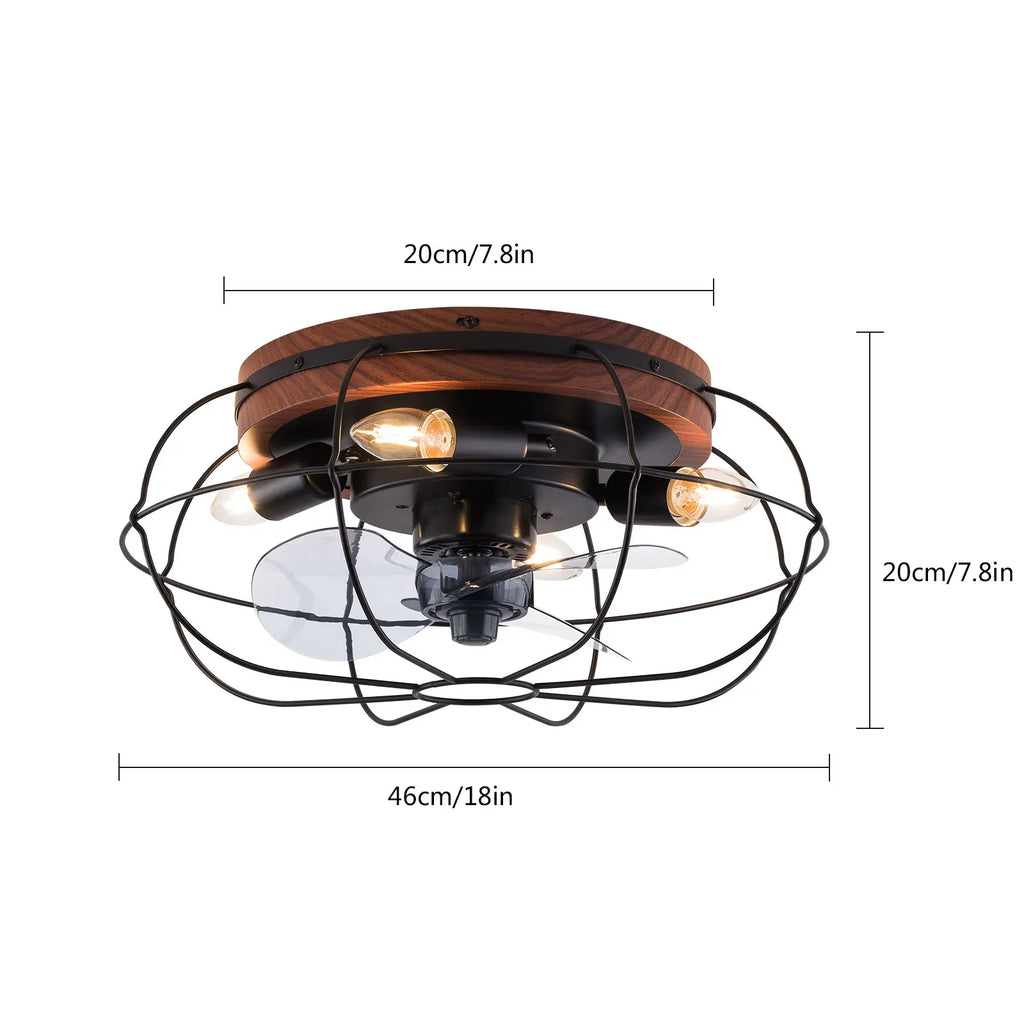 18 Inch Ceiling Fan with Light Industrial 3 Gear Ceiling Fan