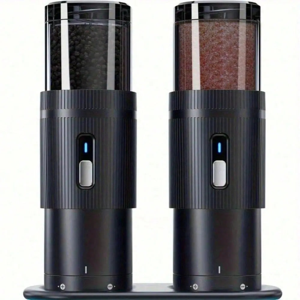 One handed Electric Salt And Pepper Grinder Set Large Capacity