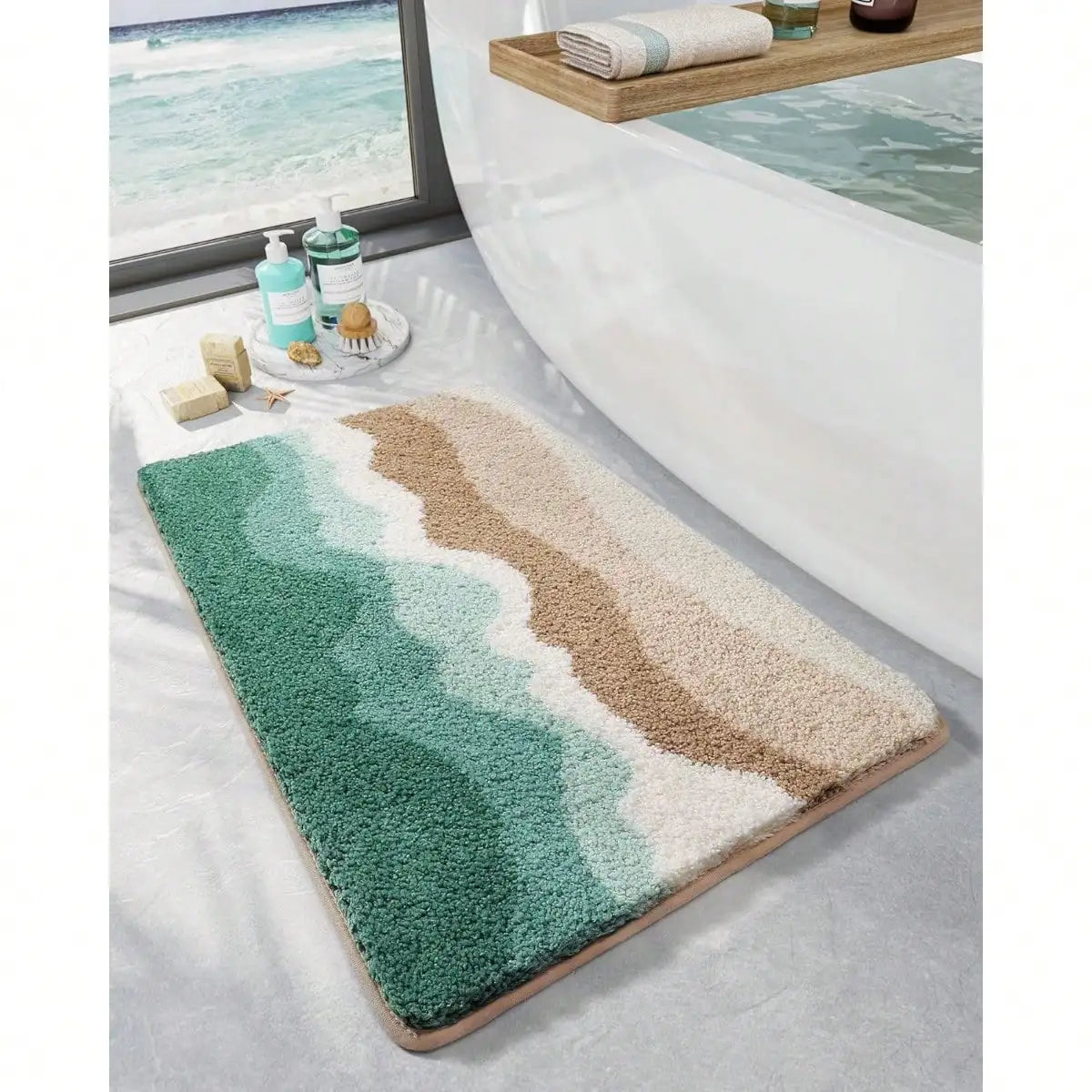 Summer Style Bathroom Rugs, Soft And Absorbent