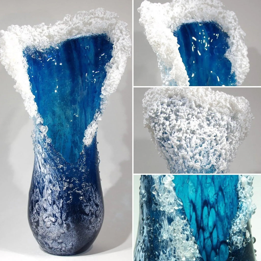 Majestical Wavy Vase Coastal Blue