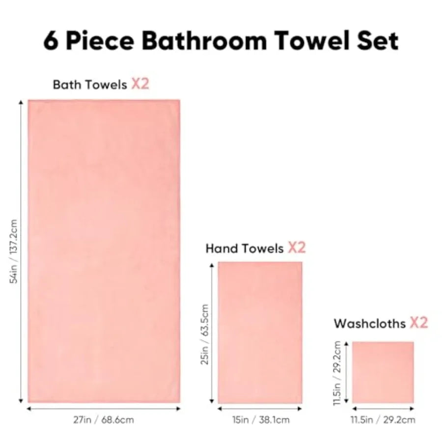 Towel Set - Soft and Lightweight -  Assorted sizes