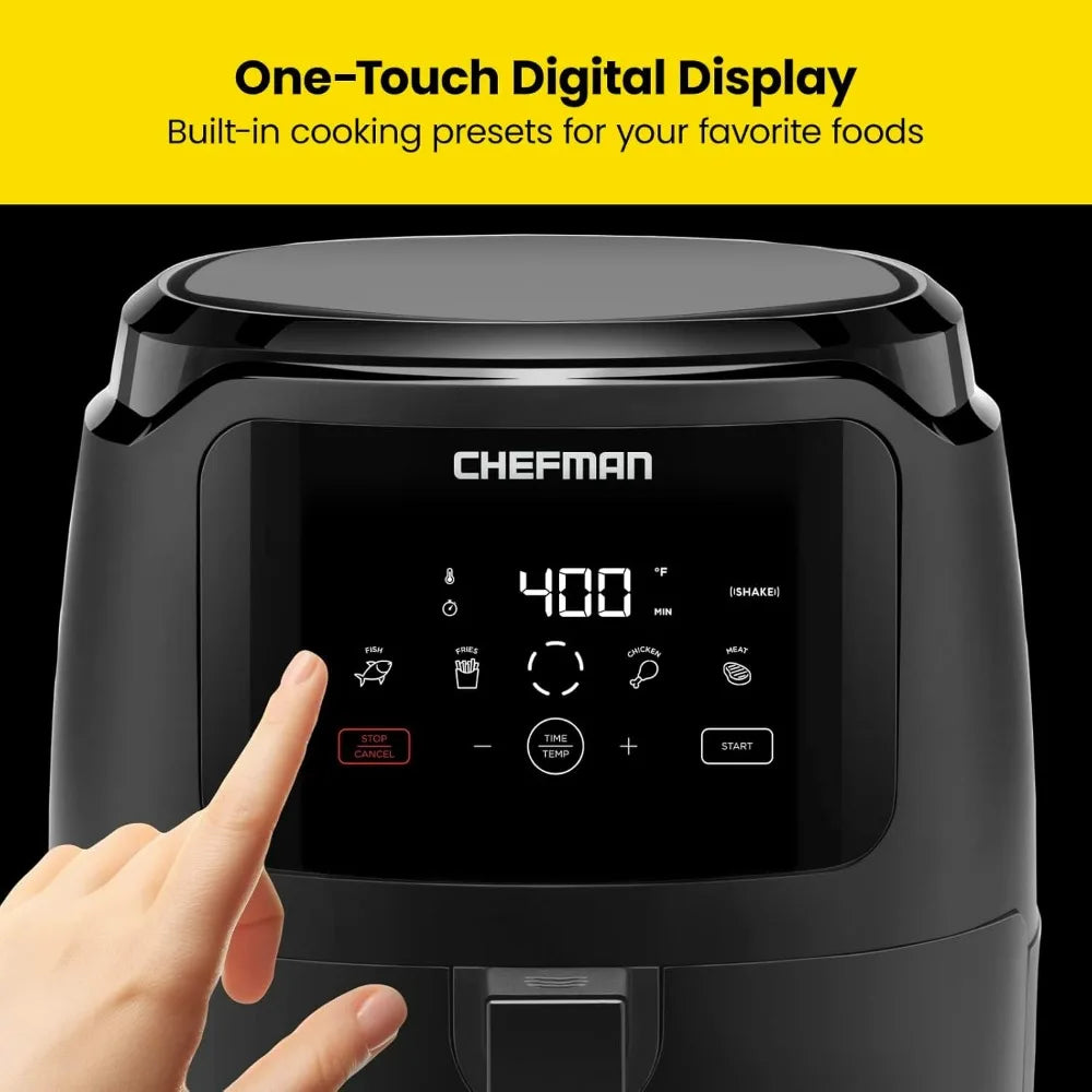 CHEFMAN 6 Quart Dual Basket Air Fryer Oven Easy View Windows