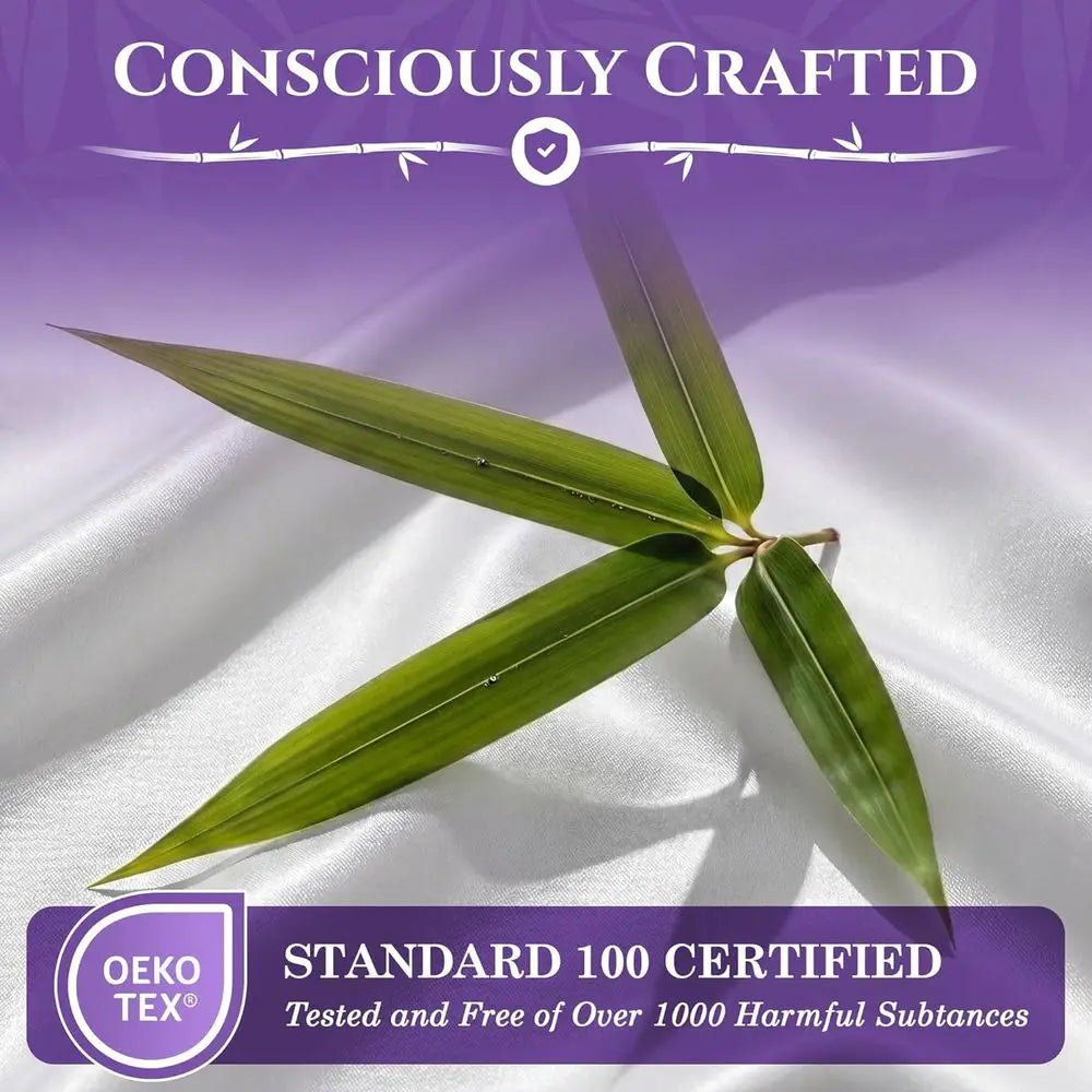 Cooling Sheets Set for Hot SleepersKing Size 6-Piece Bamboo Viscose  - Cloud Soft(White)
