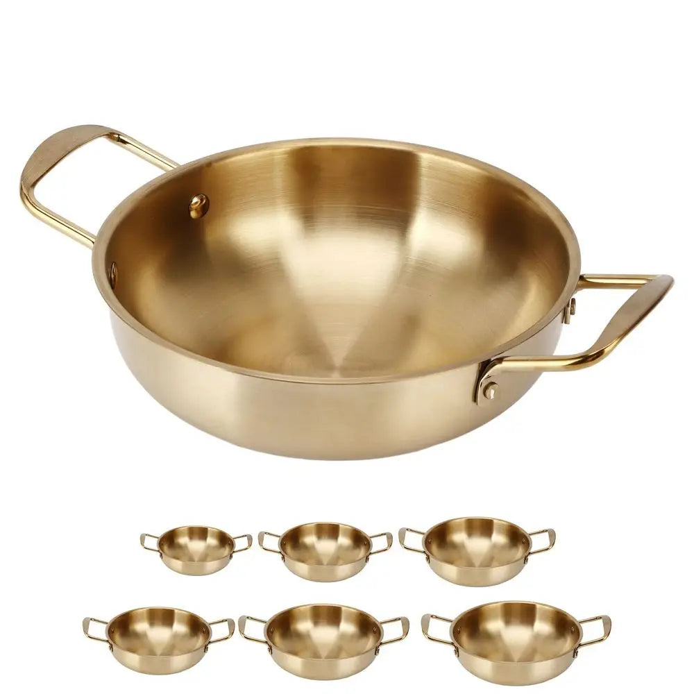 Korean Ramen Pot, Stainless Steel Noodle Pot Portable Kitchen Cooking Pot for Household28CM