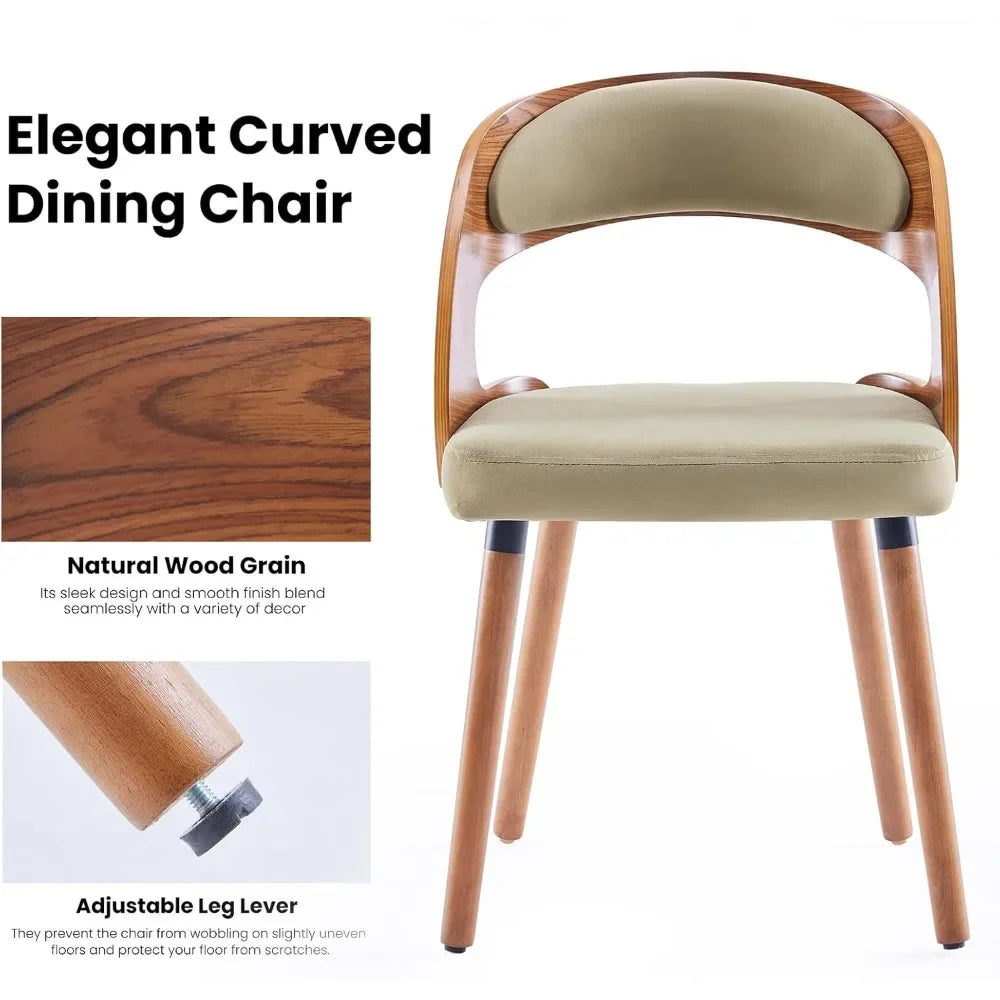 Modern Wood Dining Chairs Set of 4 Upholstered See Colors