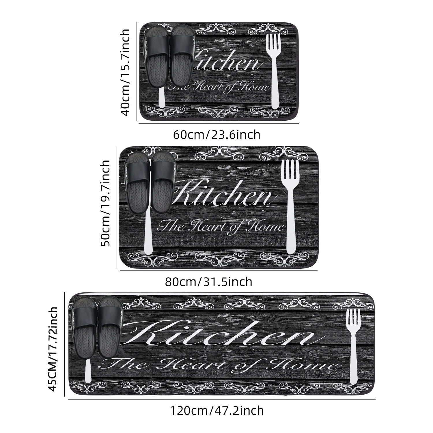 Cozy Kitchen carpet washable, non-slip, absorbent floor mat assorted sizes