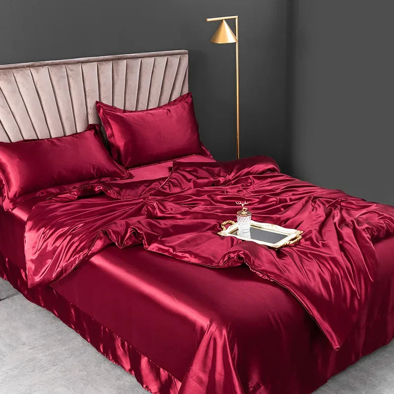 100% Pure Silk Bedding Sets High End Quilt Bed Cover Set Duvet Cover