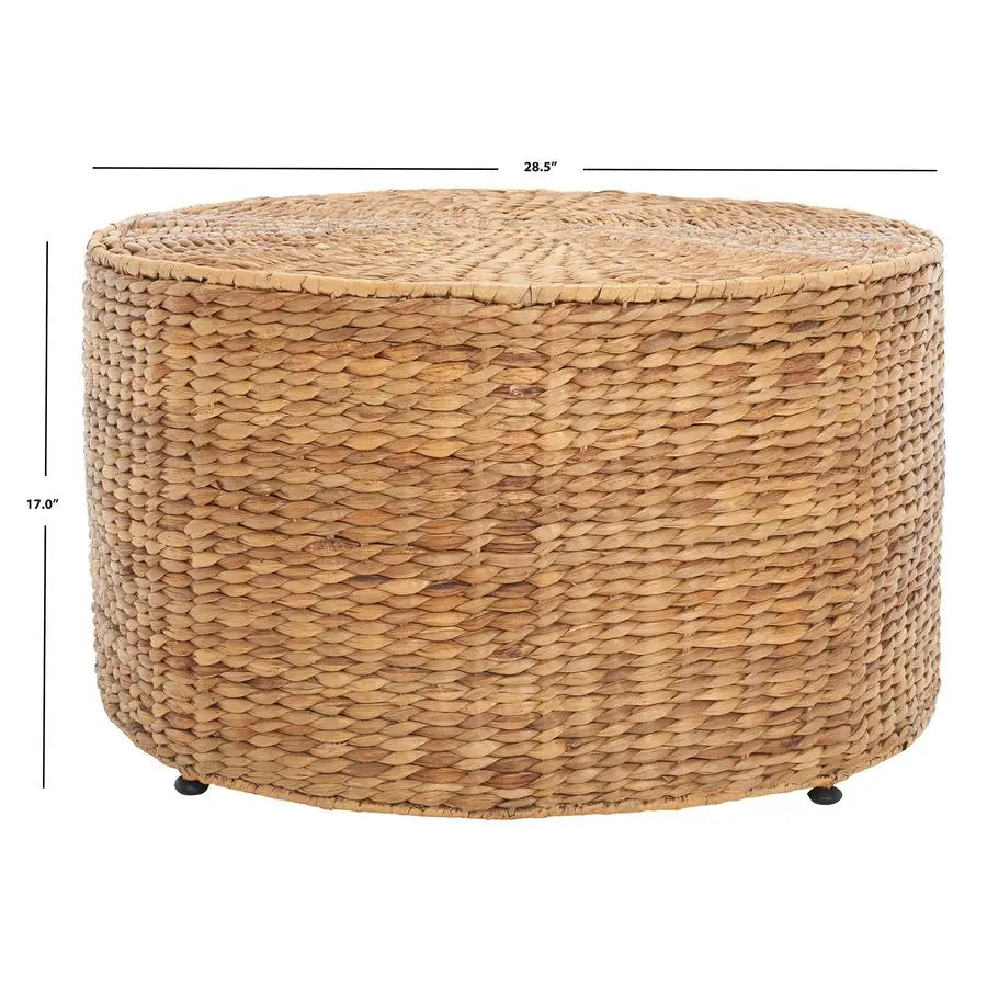 Home Collection Jesse Wicker Coffee Table, Natural Fiber Modern Coastal