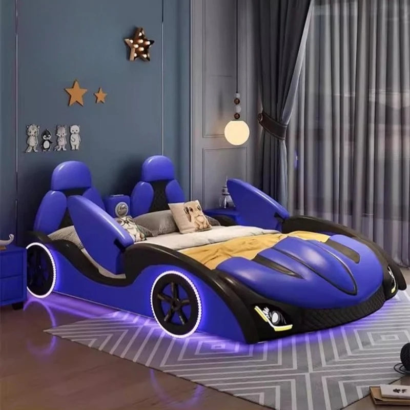 WOW!!! With Lights and Sound System Kids Sports CAR bed bedroom furniture color options available