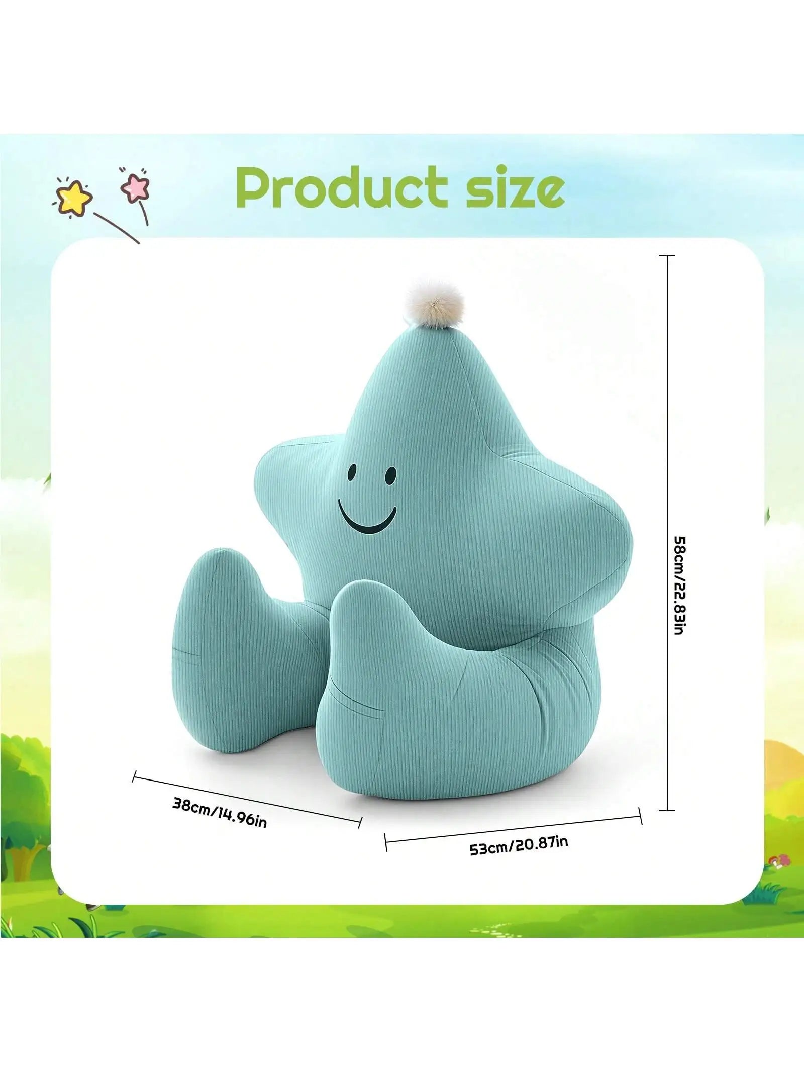 Your are a star with this Pillow for relaxing on the bed. Corduroy