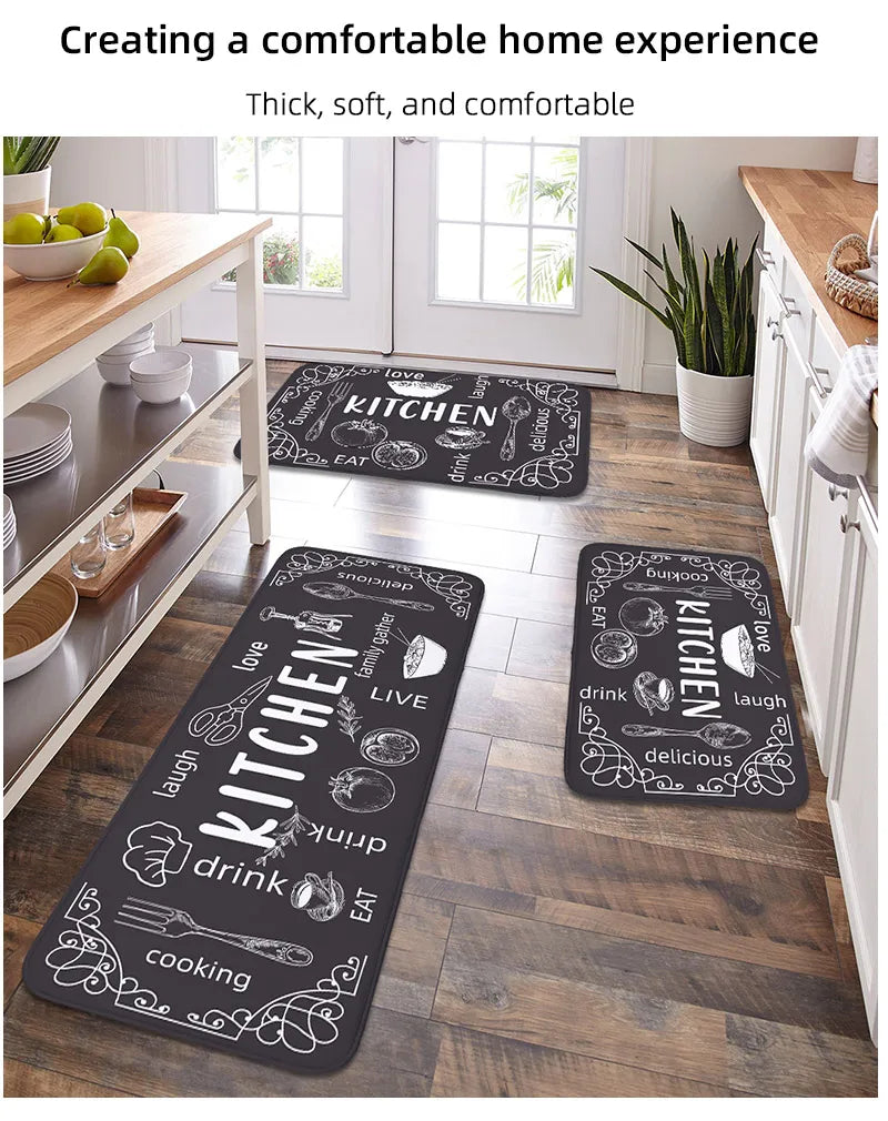 Cozy Kitchen carpet washable, non-slip, absorbent floor mat assorted sizes