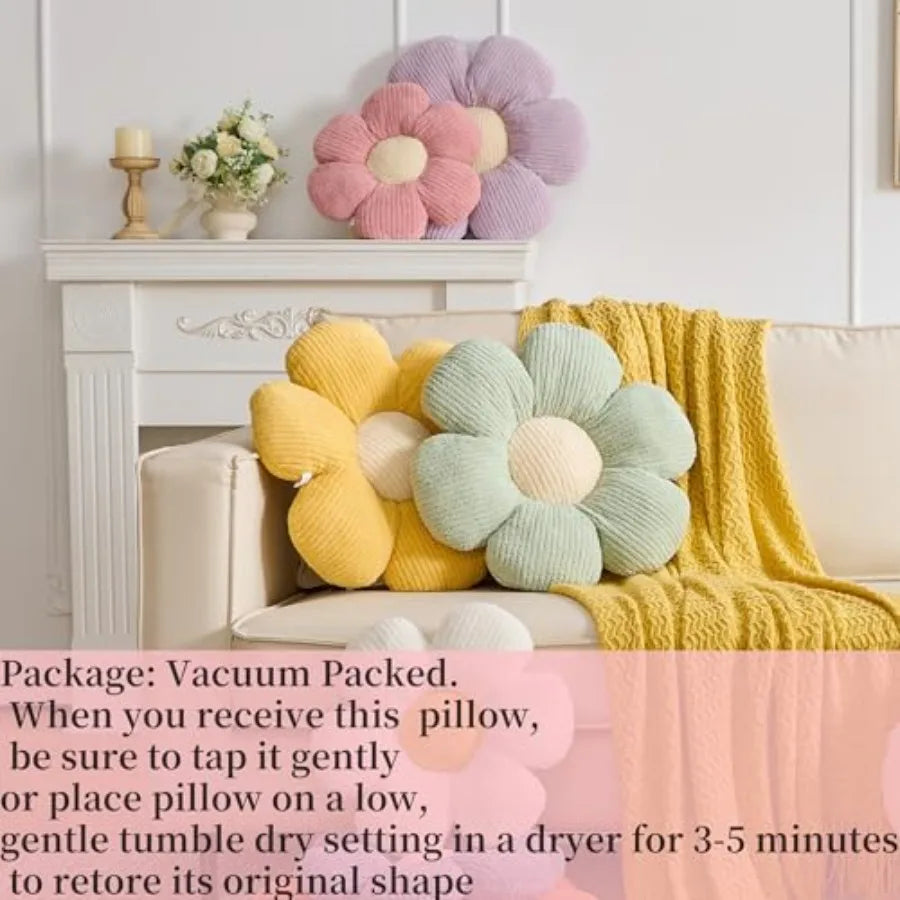 Daisy Throw Pillow Daisy Decorative Pillow Cushion 15.75"