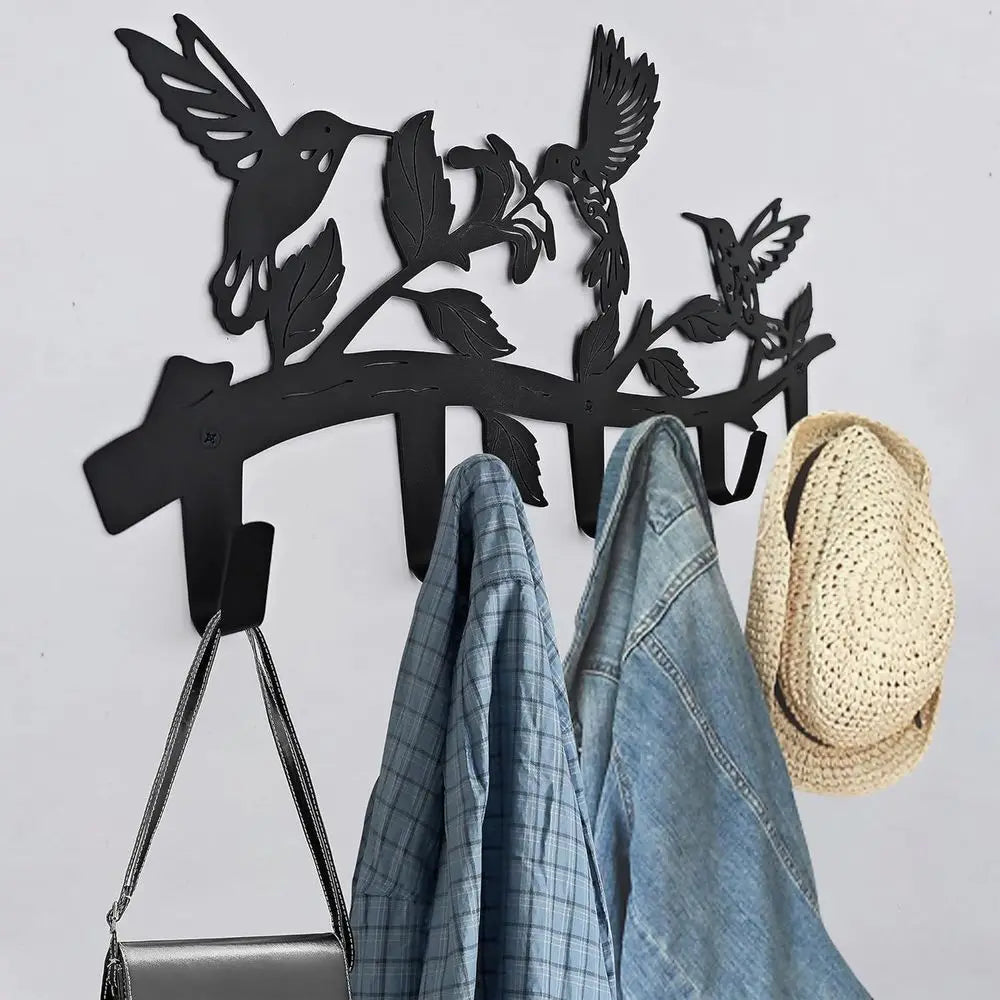 Great Gift Hummingbird Hanger and Key Holder - Black and so useful.