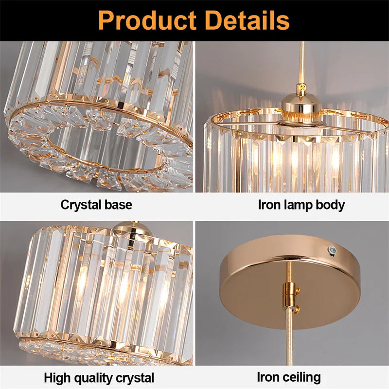 Modern Pendant  Light Luxury Chandelier Led Crystal Ceiling