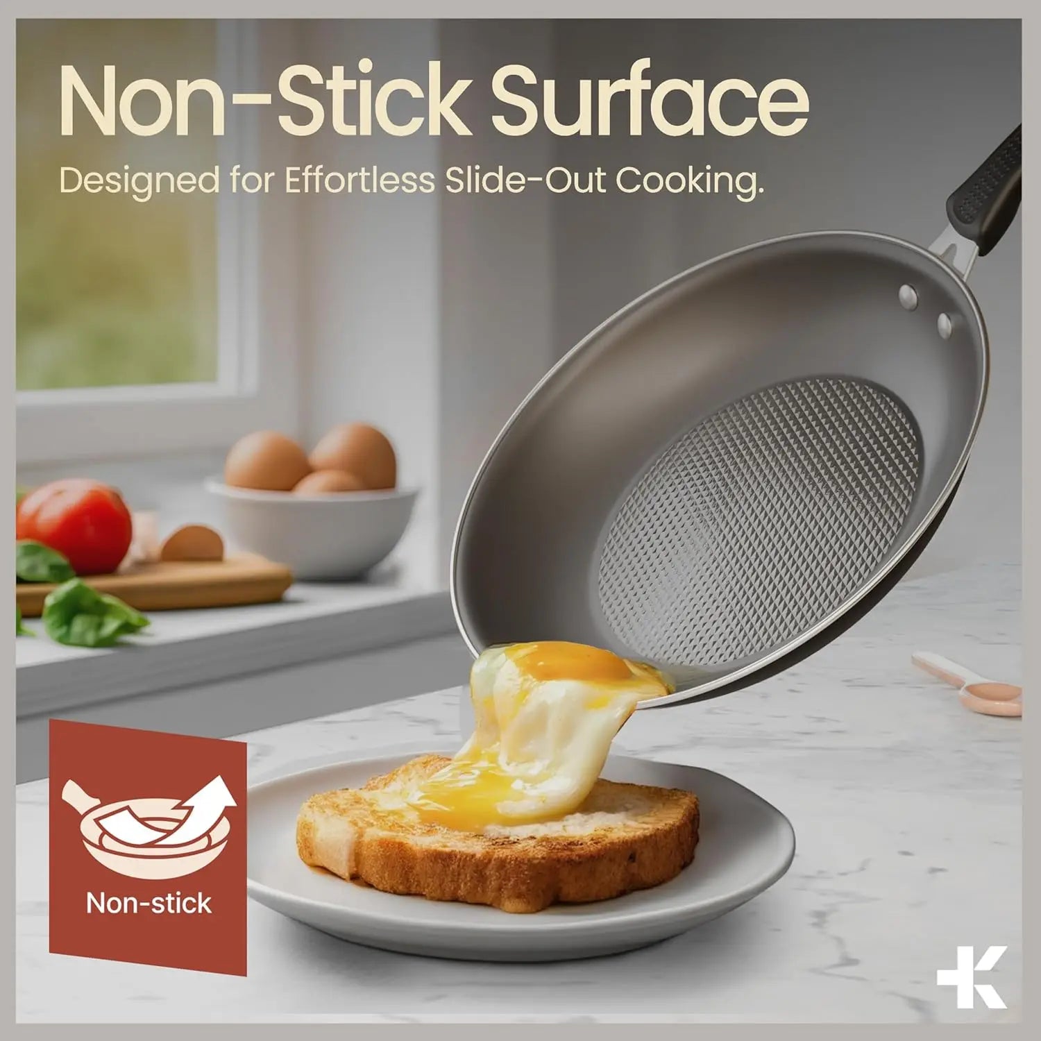 Pots and Pans Set, 23-Piece Non Stick Cookware & Bakeware Sets