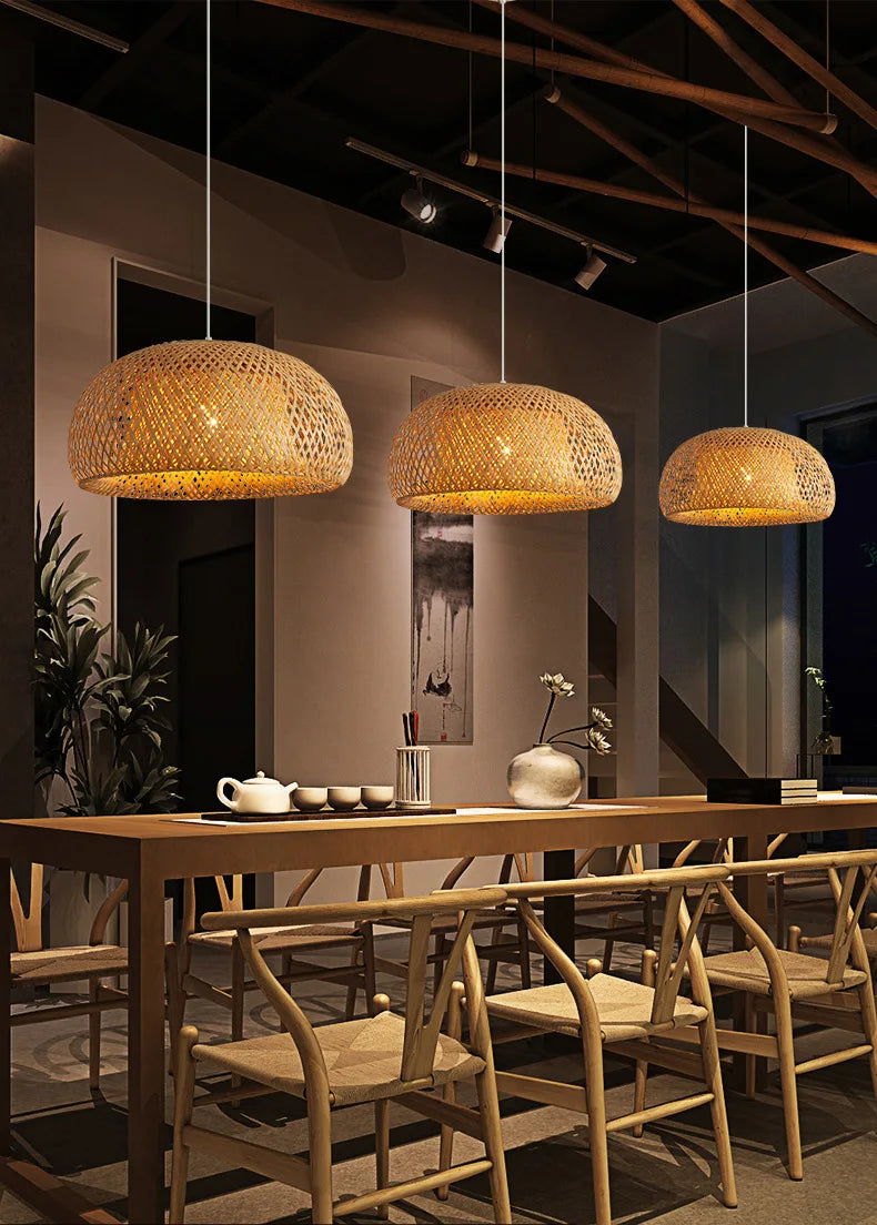 Bamboo Lantern 30cm Pendant Lamp