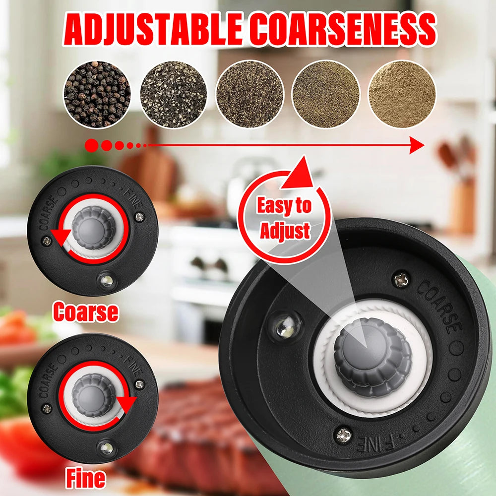 Rechargeable Gravity Electric Salt and Pepper Grinder