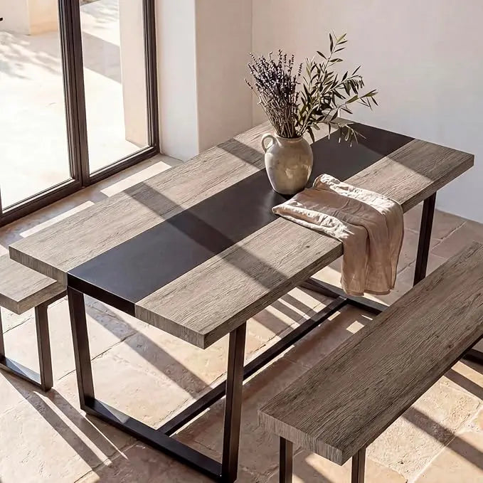 Large Dinner Table for 6 8 Seat Dining Room Table 71" 6ft