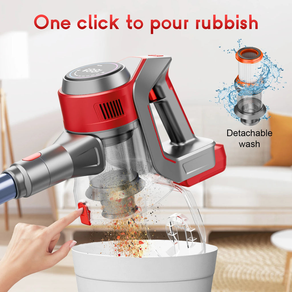 Powerful Cordless Vacuum Cleaner 78KPA 45Min Lightweight Stick Vacuum