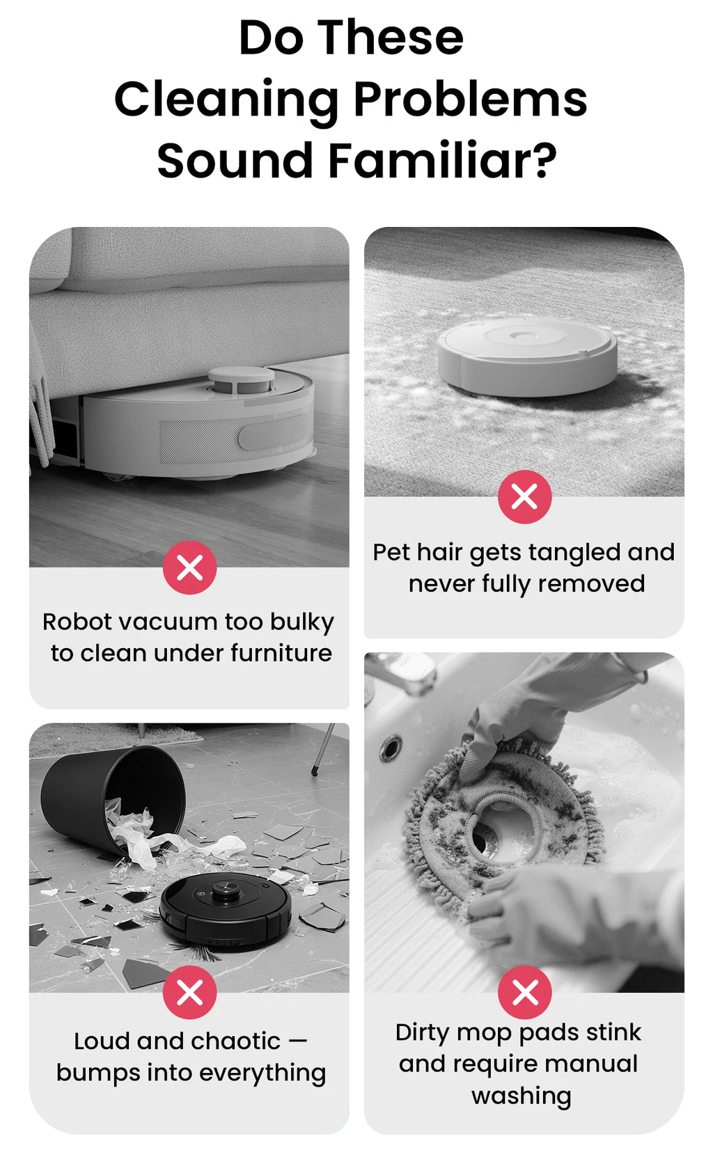 LET IT DO THE WORK!   M3 Max Robot Vacuum, and Mop