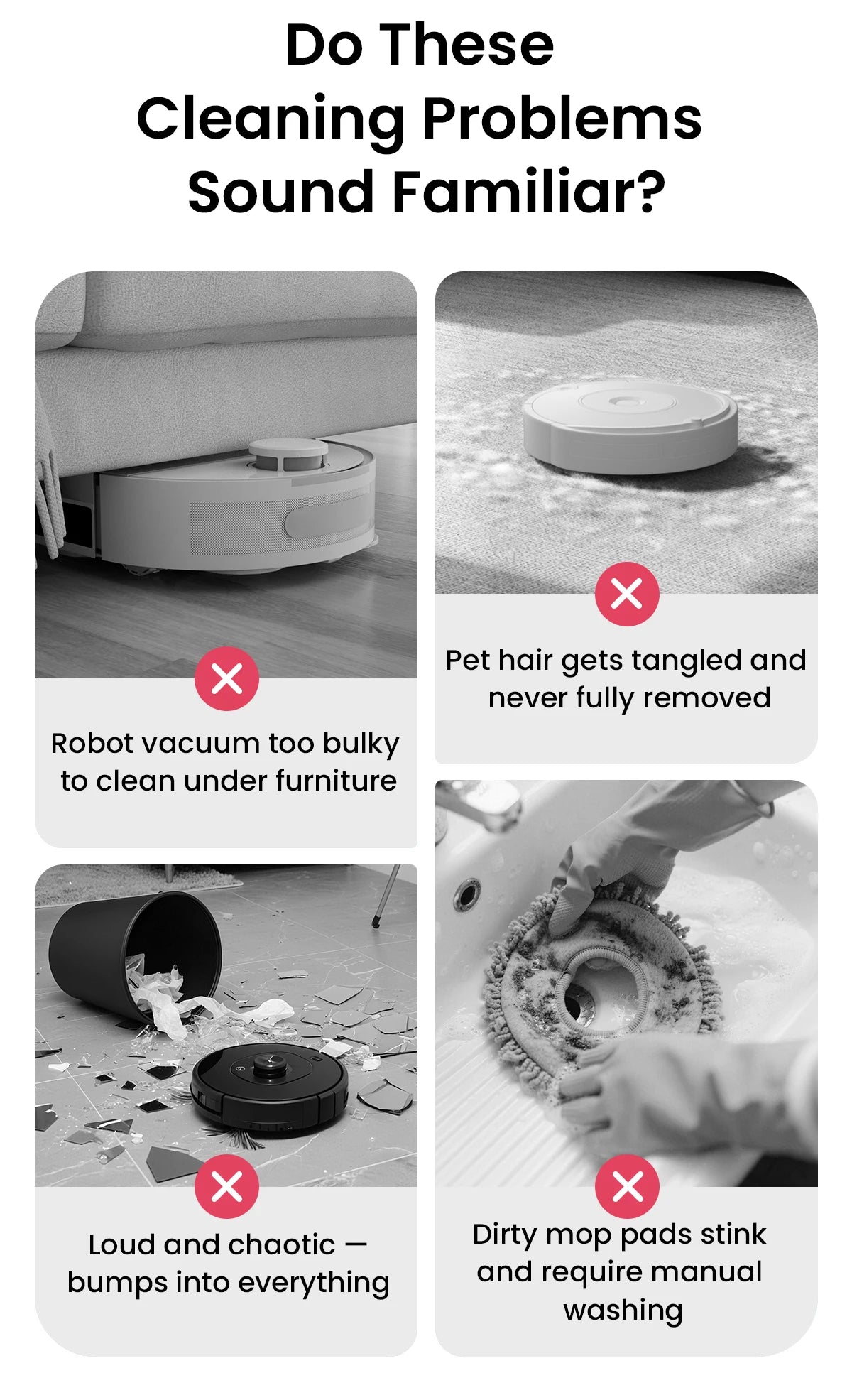 LET IT DO THE WORK!   M3 Max Robot Vacuum, and Mop