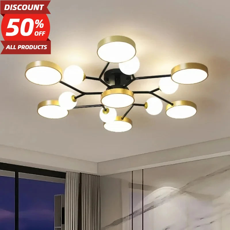 Nordic Ceiling Light Glass Ball LED Chandelier