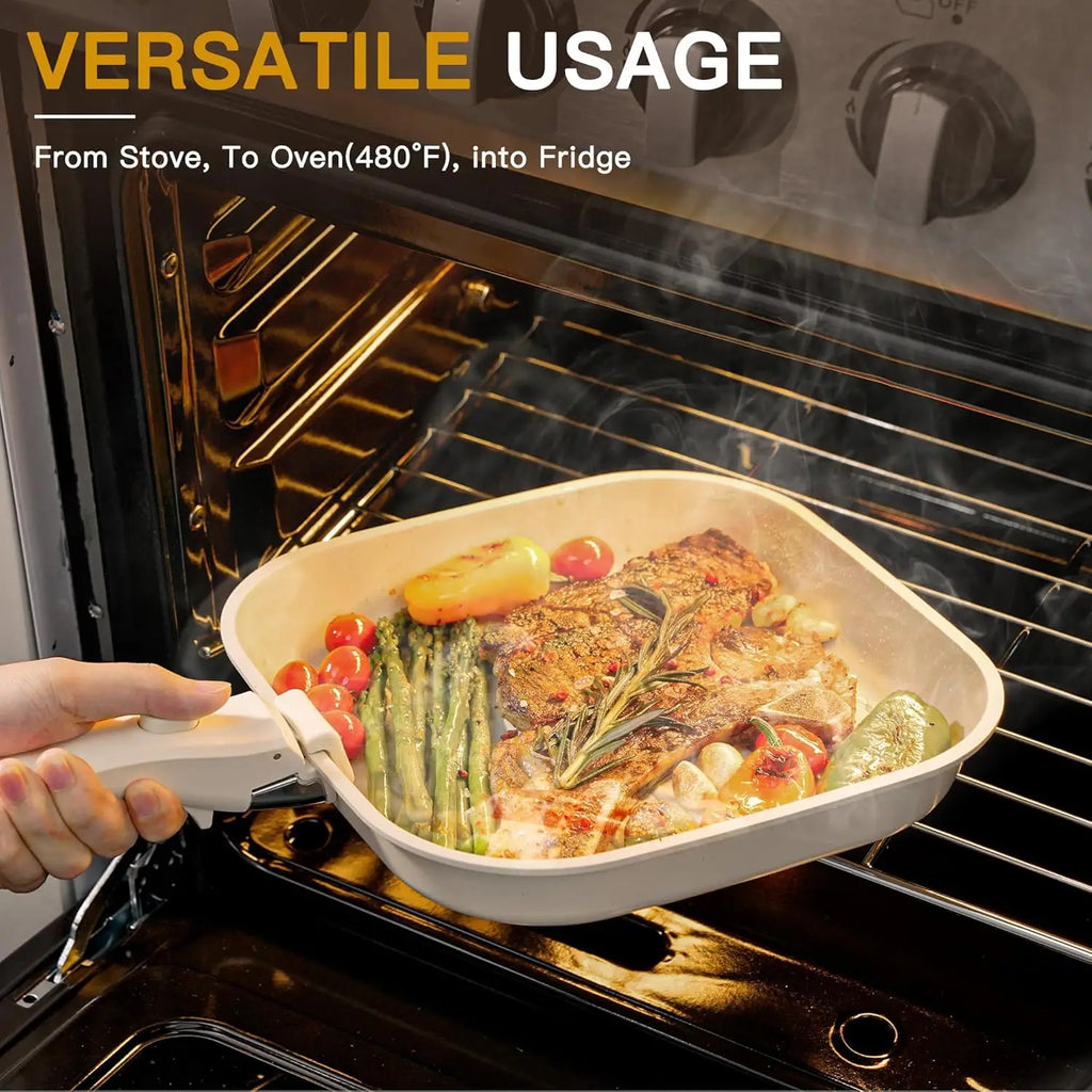 23 Pcs Pots and Pans Non Stick Ceramic Cookware Set