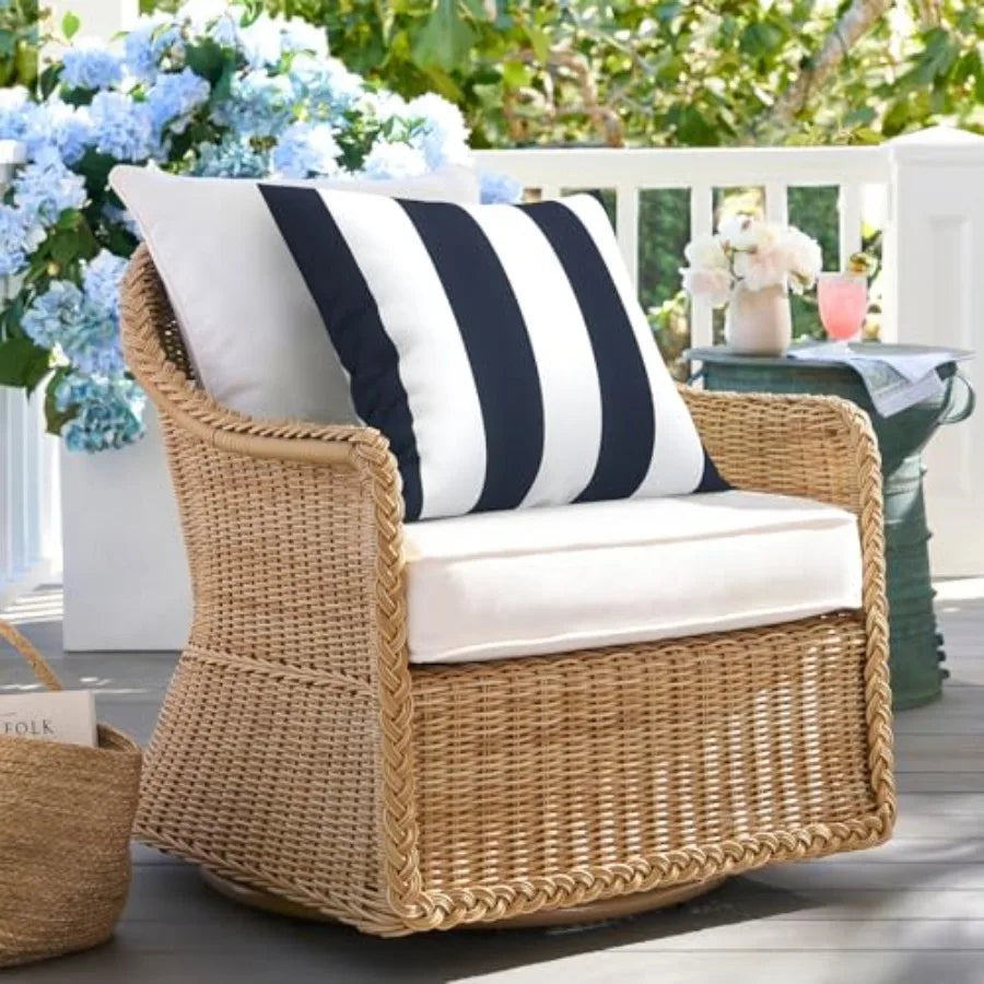 Quality Waterproof Outdoor Pillow  Square Patio Decorative 18x18,Pack of 2