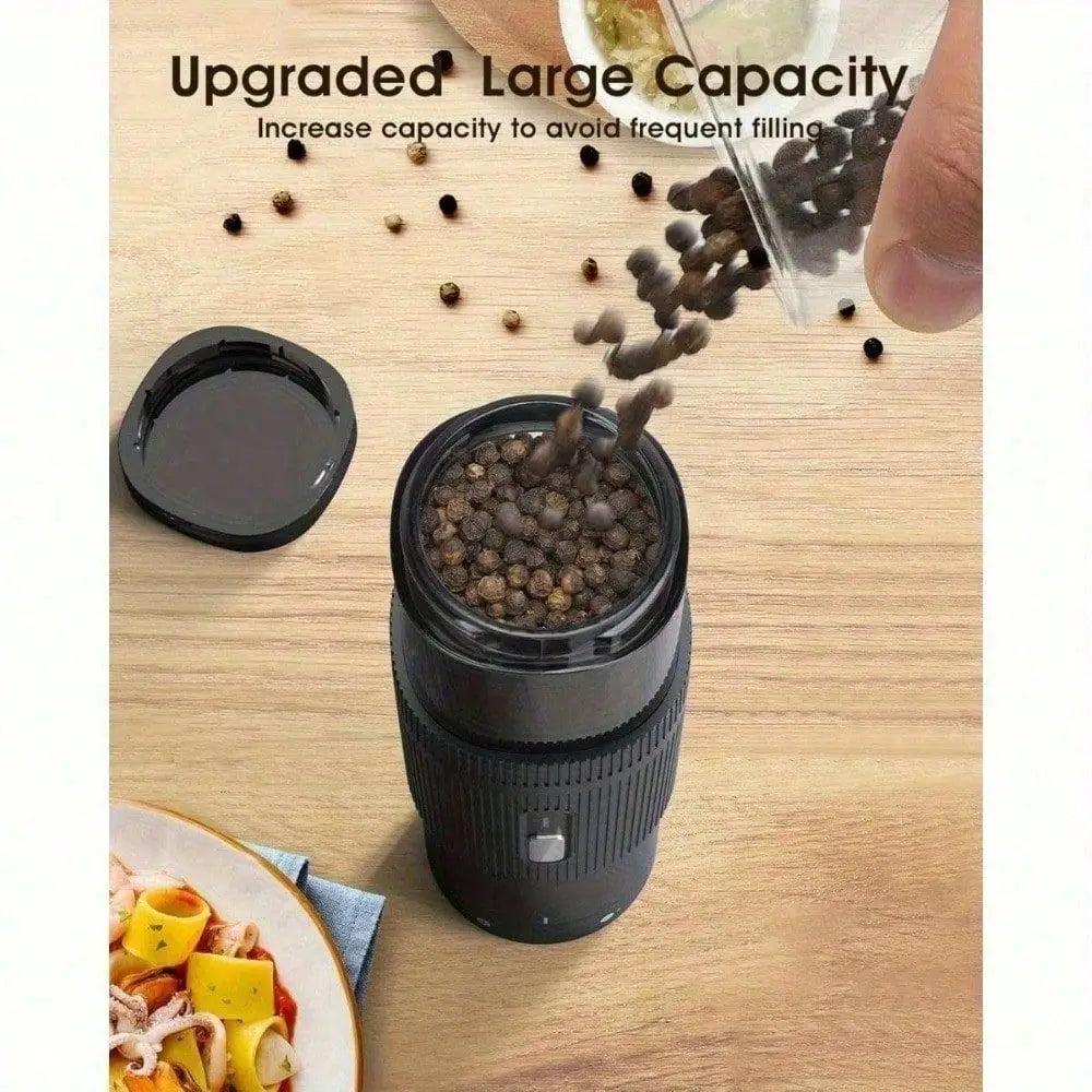 One handed Electric Salt And Pepper Grinder Set Large Capacity