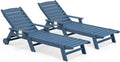 Patio Chaise Lounge Chair Set of 2, 78'' Long 5-Positions Adjustable