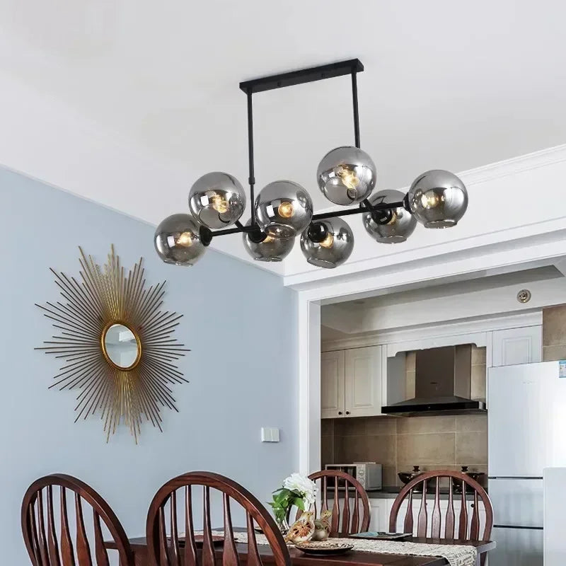 Grey Glass LED Pendant Lights  Chandeliers