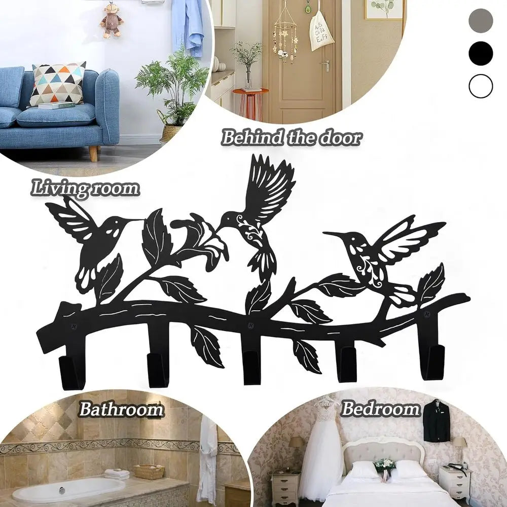Great Gift Hummingbird Hanger and Key Holder - Black and so useful.