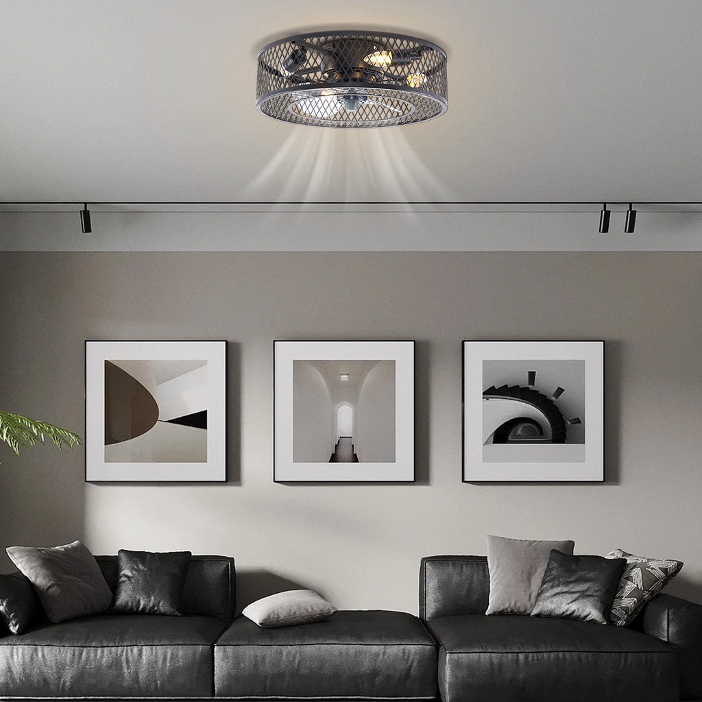 Coo  Breeze 18 Inch Fan Pendant Light Black