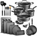 Pots and Pans Set, 23-Piece Non Stick Cookware & Bakeware Sets