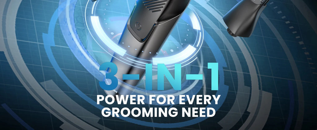 Super Gift 3 in 1 Men Bidirectional Body Hair Trimmer Electric Shaver