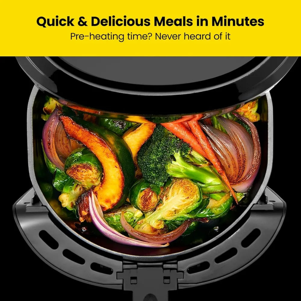 CHEFMAN 6 Quart Dual Basket Air Fryer Oven Easy View Windows
