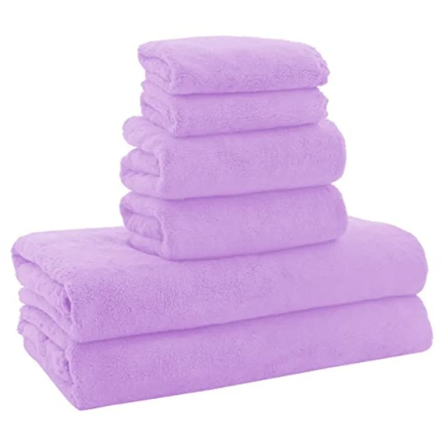 Ultra Soft Towel Set - Quick Drying - 2 Bath Towels 2 Hand Towels 2 Washcloths