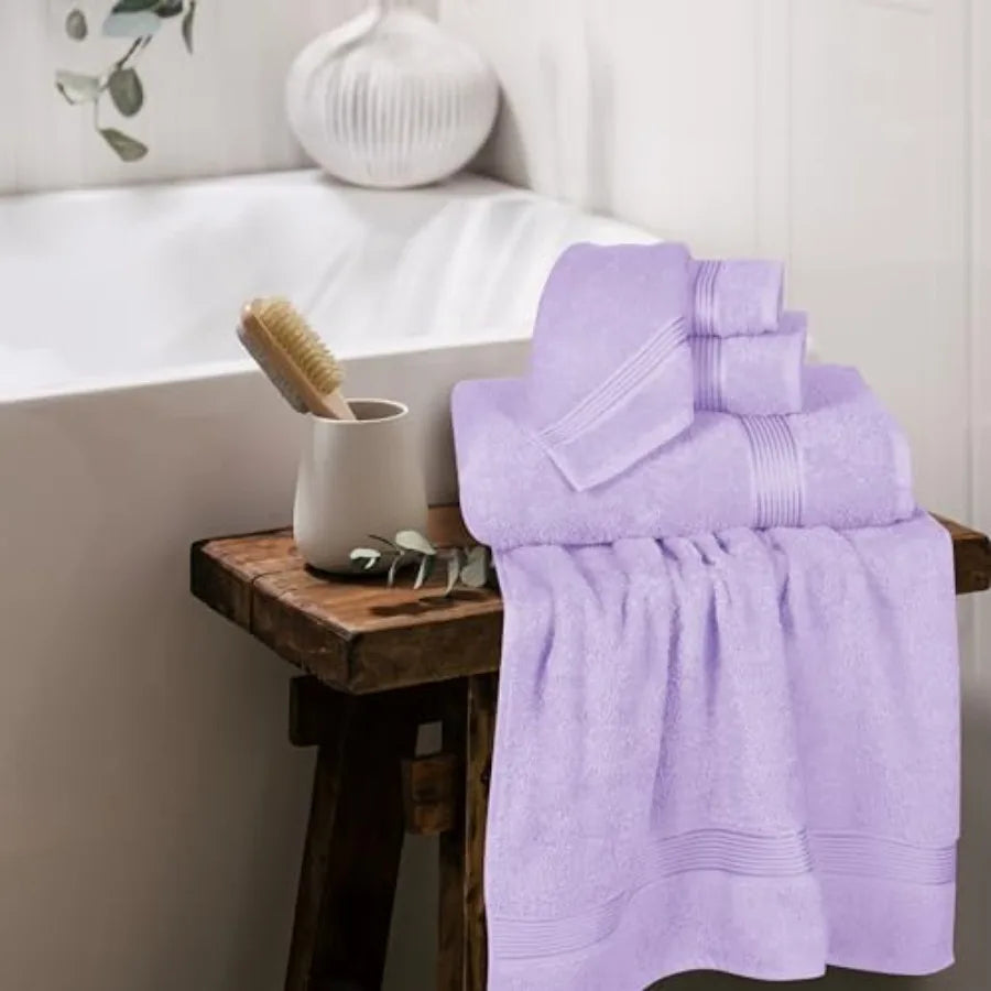 Ultra Soft 6 Pack Cotton Towel Set, Assorted Colors