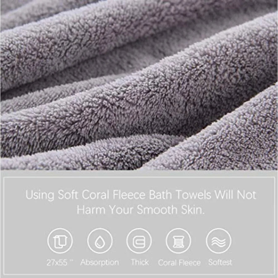 Ultra Soft Towel Set - Quick Drying - 2 Bath Towels 2 Hand Towels 2 Washcloths