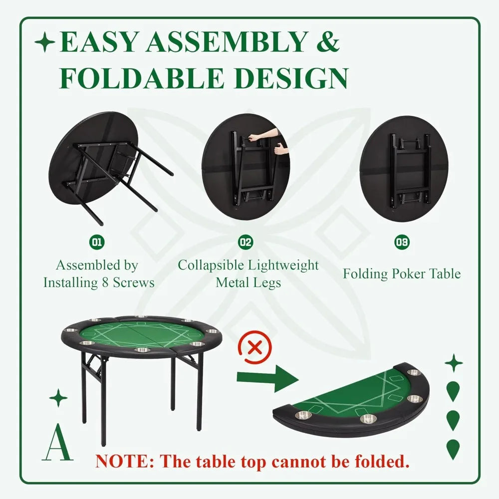 Great Game Table  for Many Card Games ,Foldable